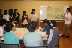 A group making a presentation.