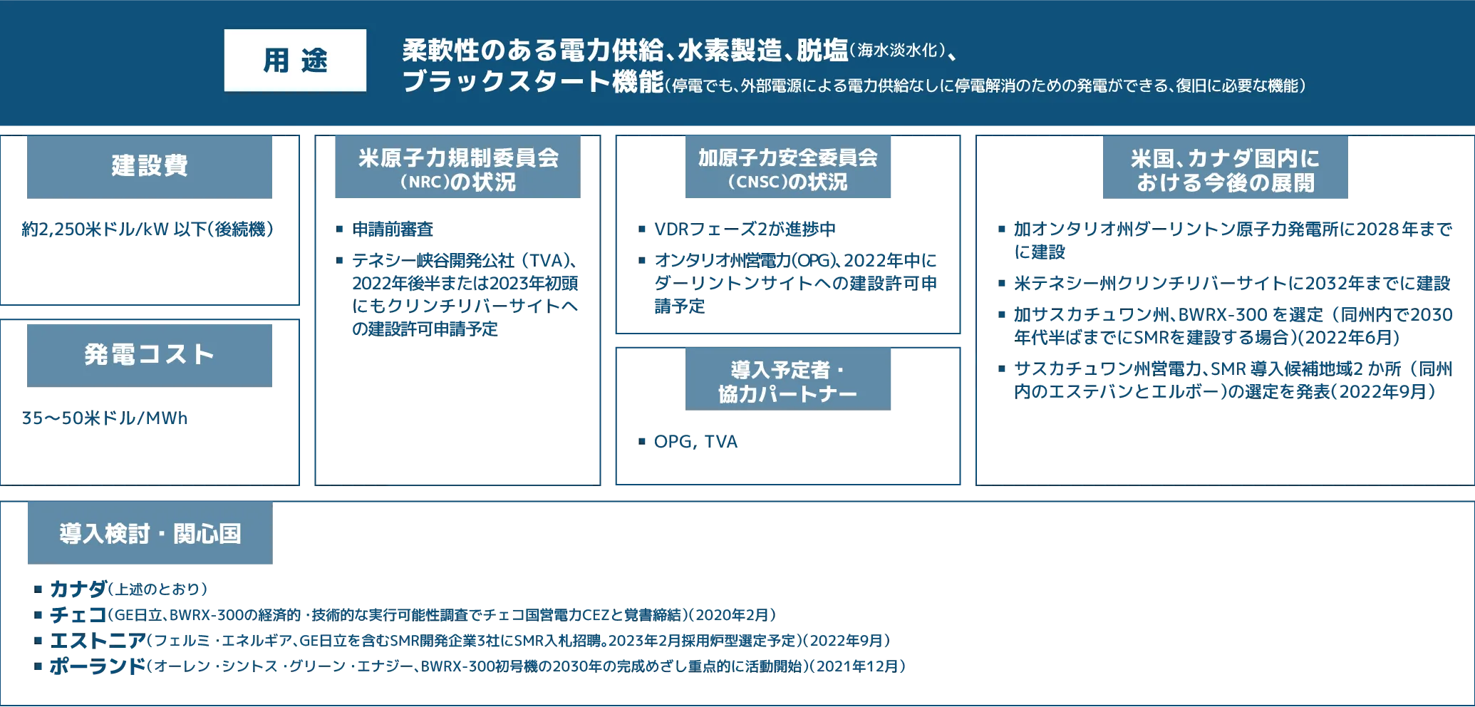 BWRX-300　の用途　その他情報